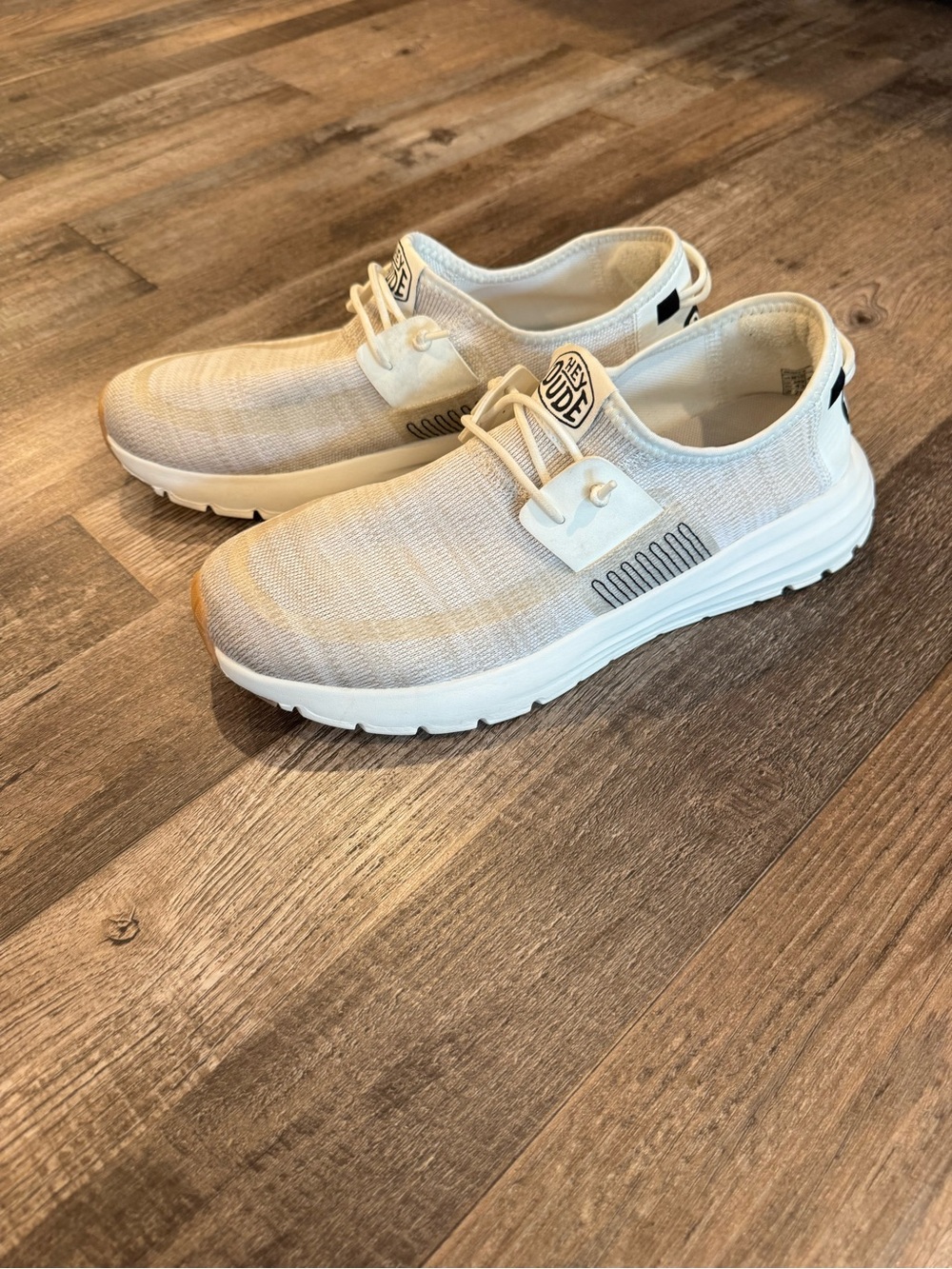 HEYDUDE Sirocco White Sneakers Men’s Size 10